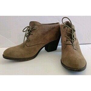 Rocket Dog Ankle Boots Booties Size 10 Womens Army Green Suede Heels Lace Up
